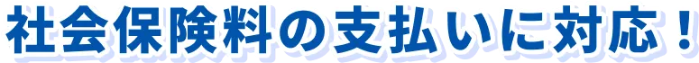 社会保険料の支払いに対応！