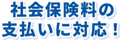 社会保険料の支払いに対応！