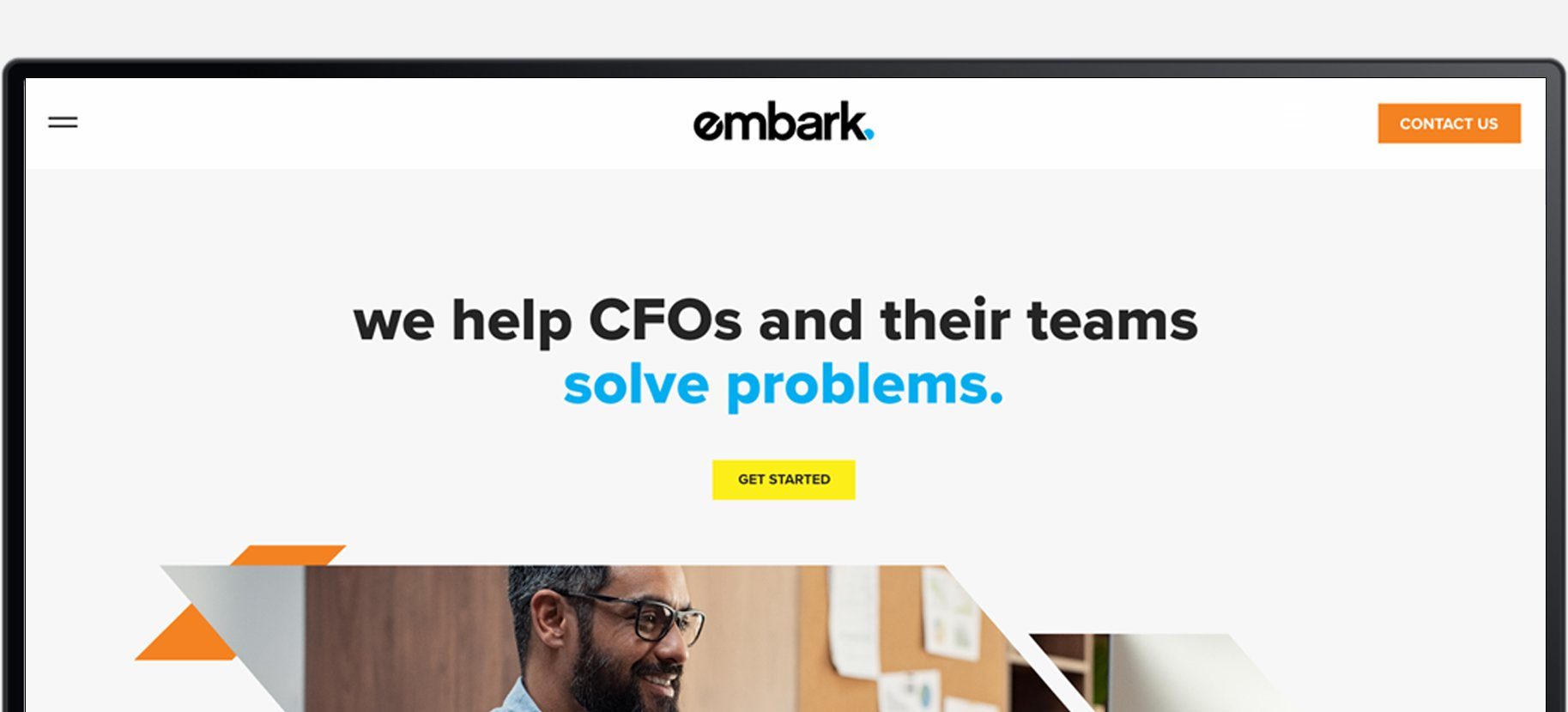 Embark website redesign, new homepage hero