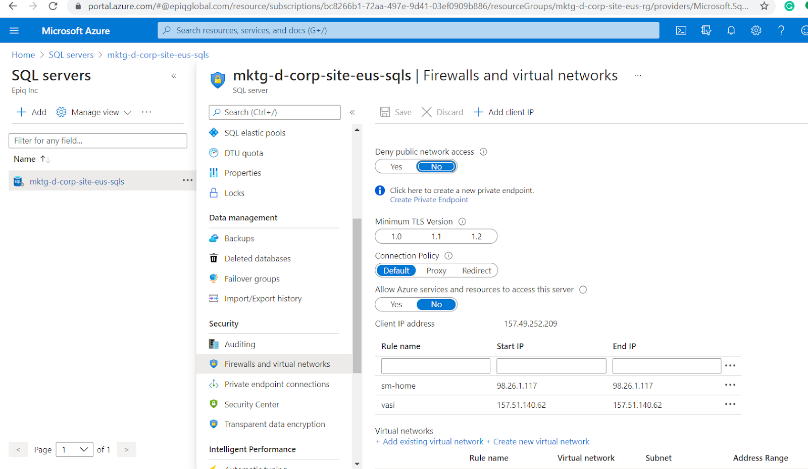 firewalls on azure