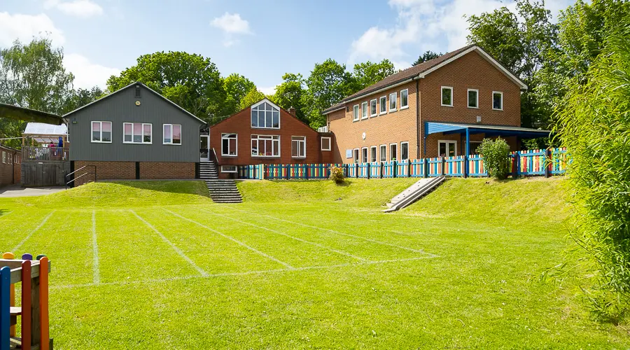 The large playing field at Hazelwood Nursery and Early Years