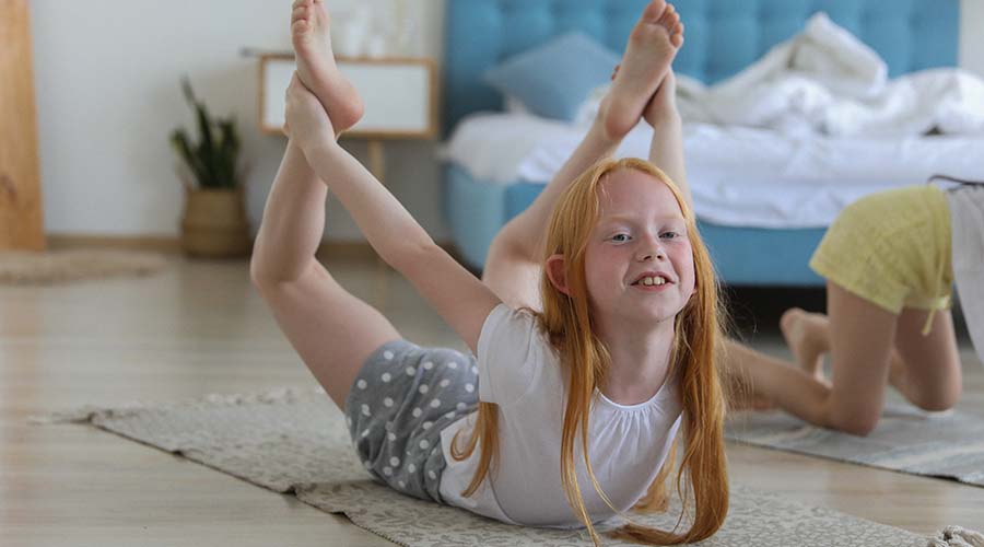 Girl doing physical activity