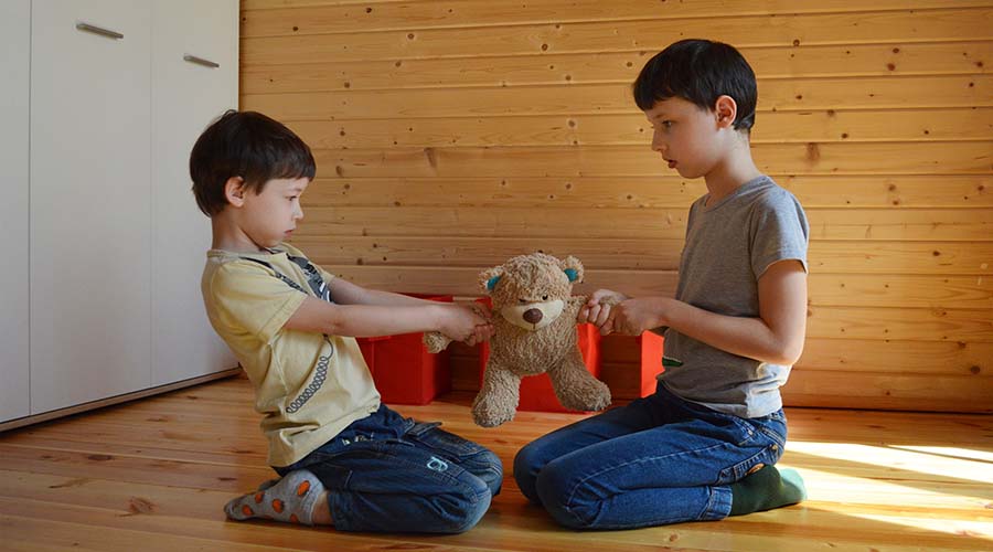 Kids arguing, common sign of emotional abuse 