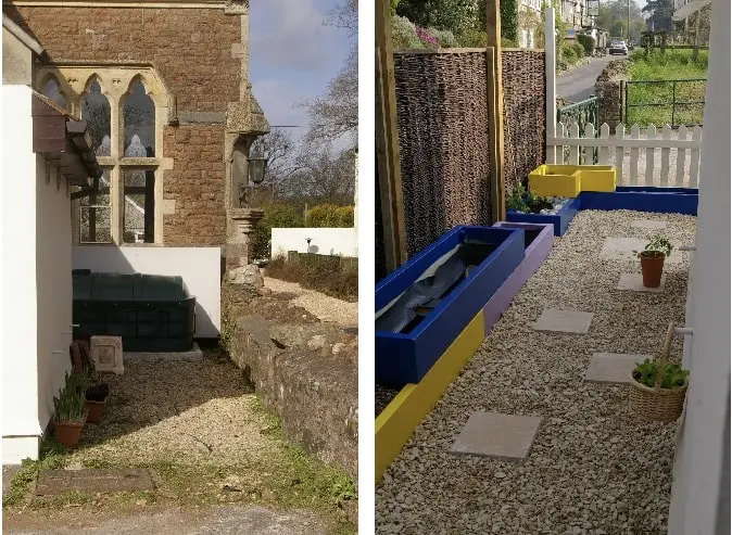 Early years outdoor space before and after