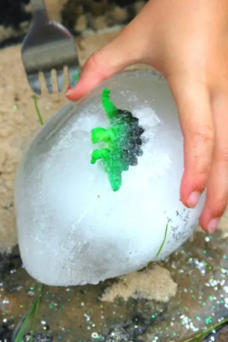 Frozen Dinosaur Eggs Sensory Play