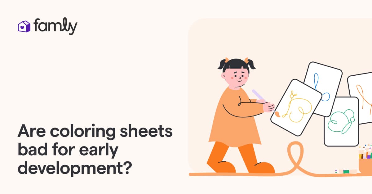 Are coloring sheets bad for early development? | Famly