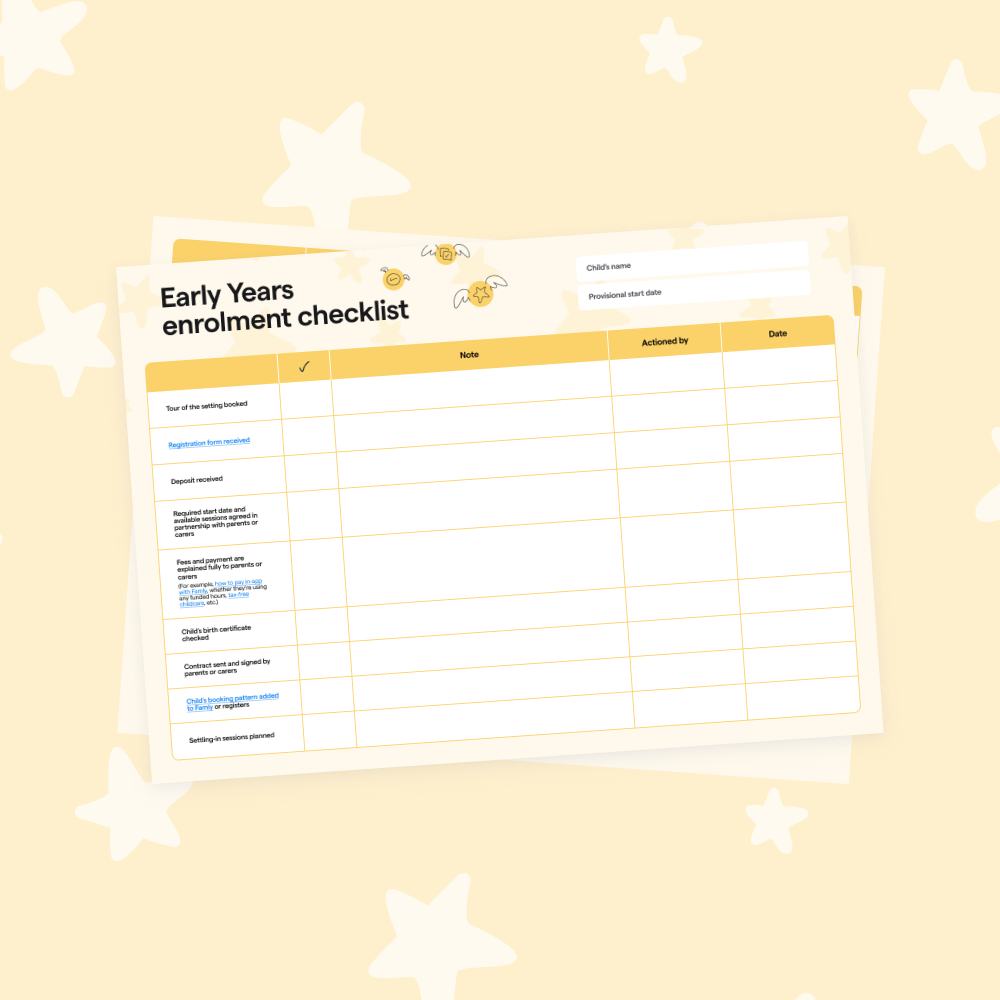 Early Years enrolment checklist