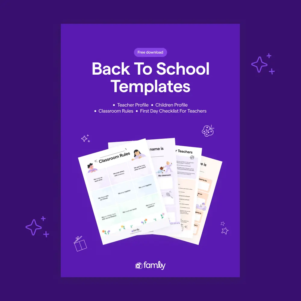 Free back-to-school templates for preschool teachers