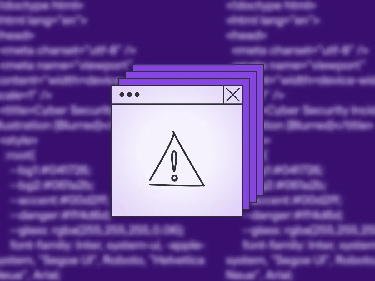 An image of an exclamation mark, depicting an error message on a computer