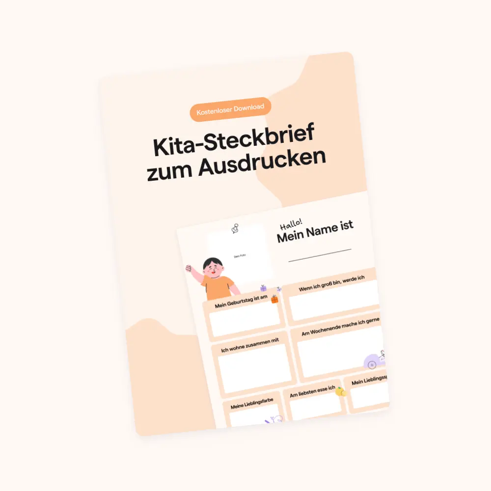Kita-Steckbrief zum Ausdrucken