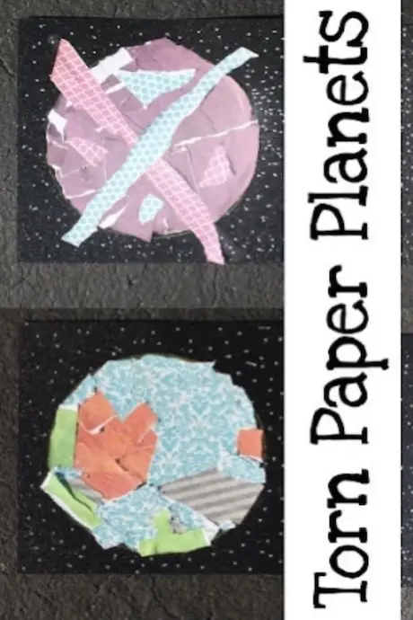 Torn paper planets