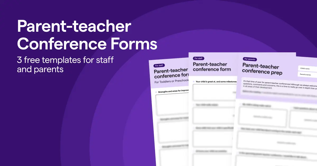 Free parent teacher conference forms