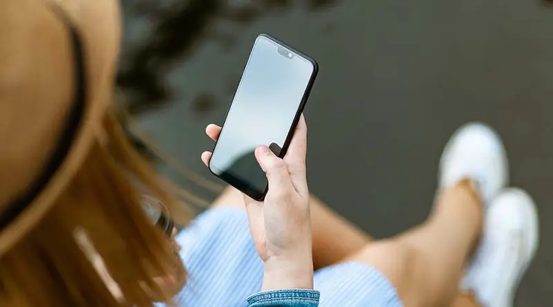 girl holding a smartphone