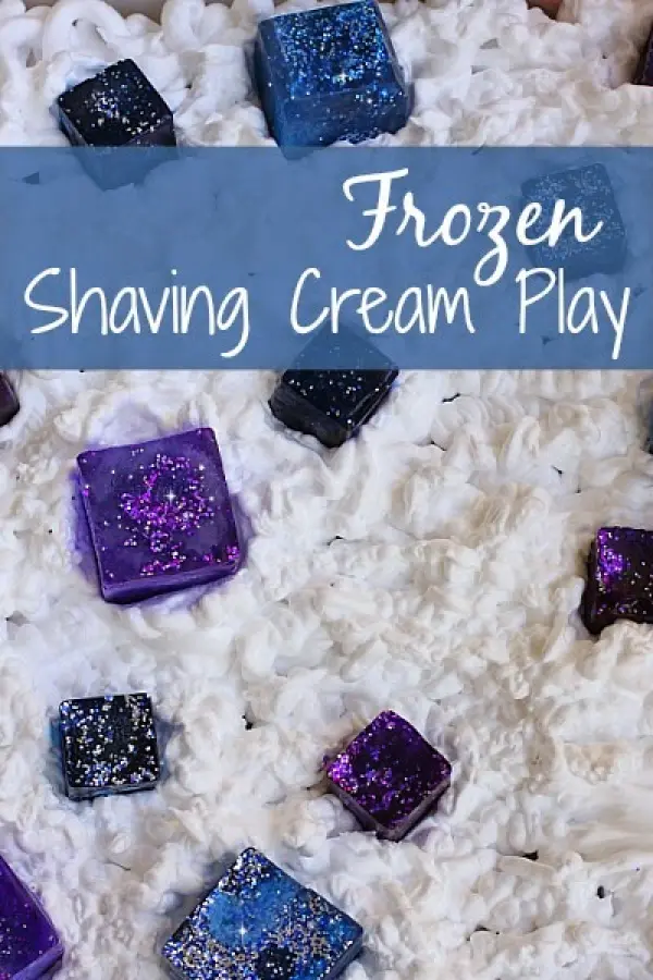 shaving cream ice sensory play