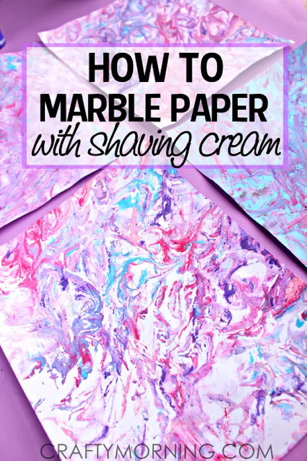 marble painting with shaving cream