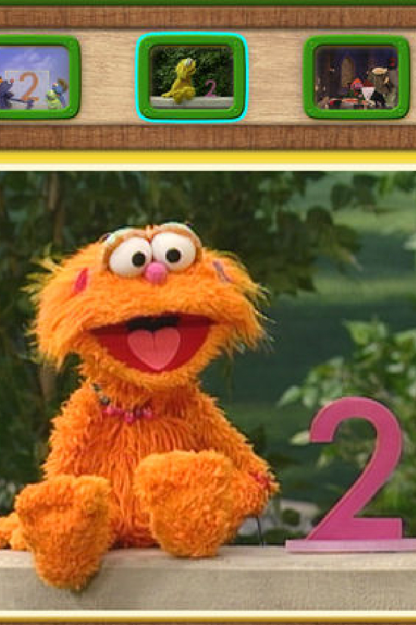 elmo with the number 2