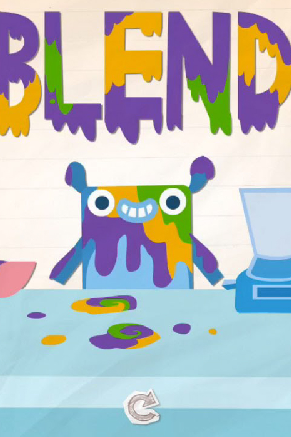 multicoloured endless alphabet character spelling blend