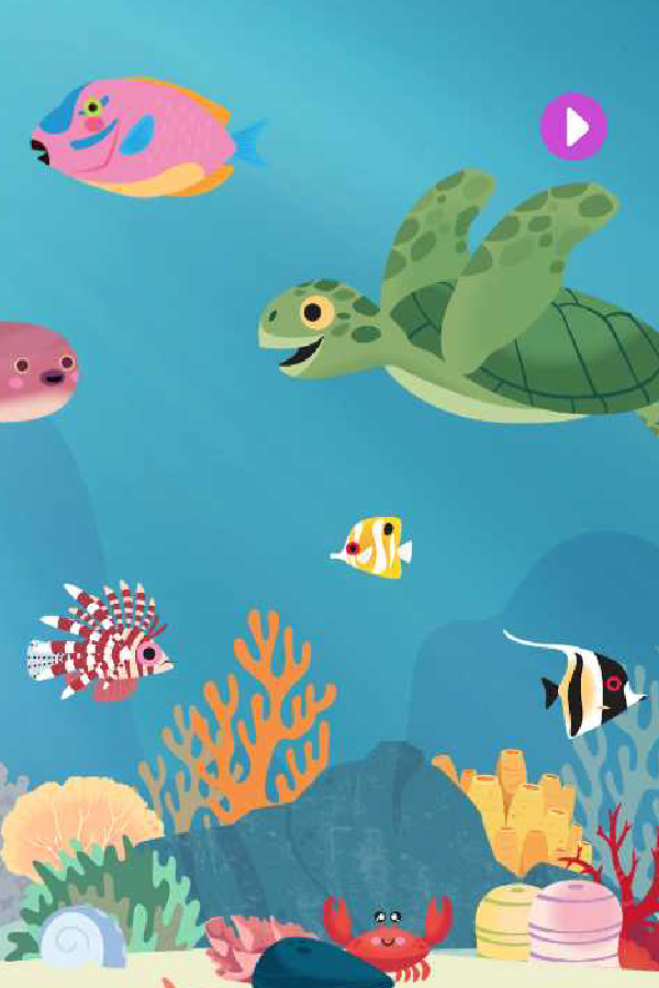 marcopolo app with turtles and fish under the sea
