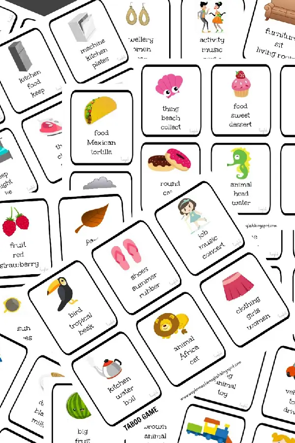 cards for playing tabboo