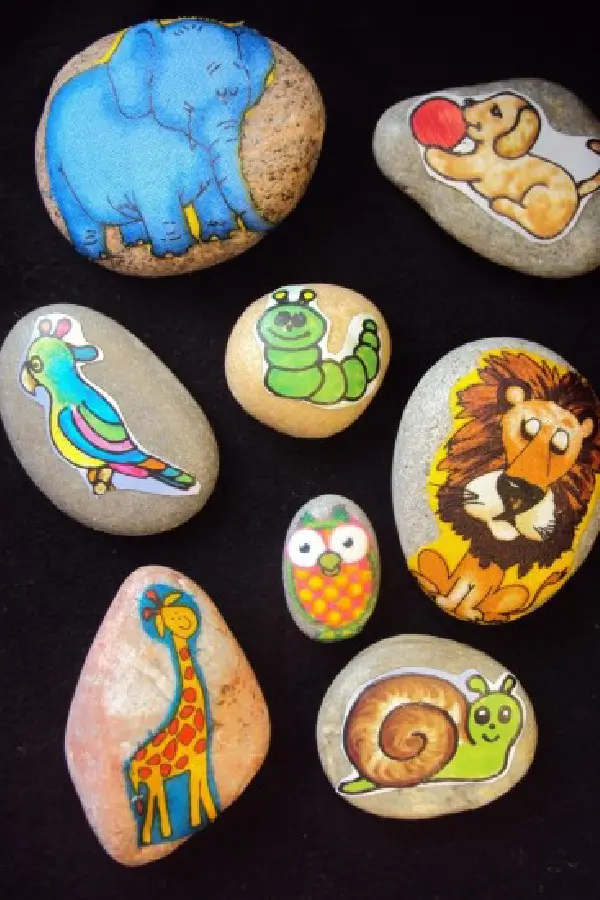 stones with paintings