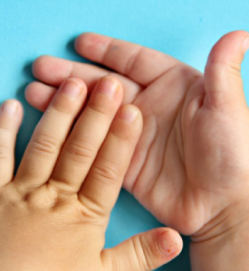 Picture of two, baby hands