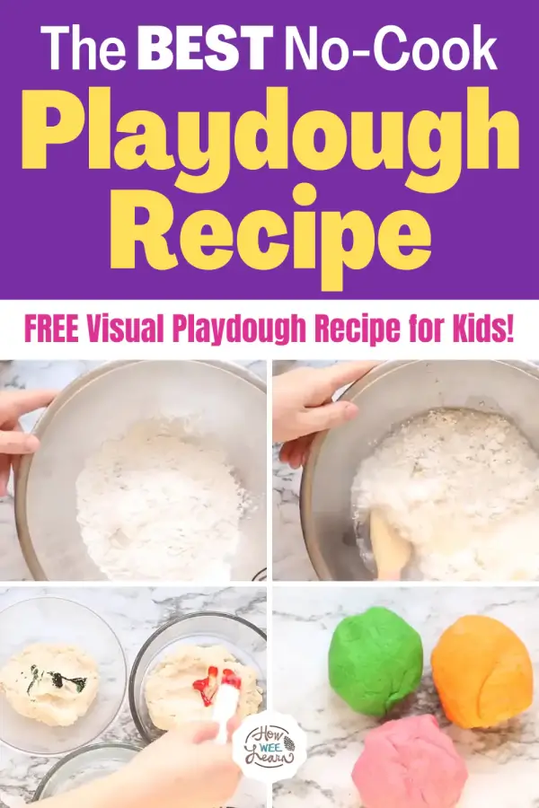 Steps for making playdough at home