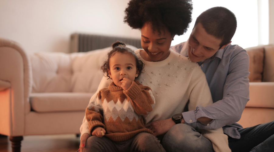 parents with their little girl