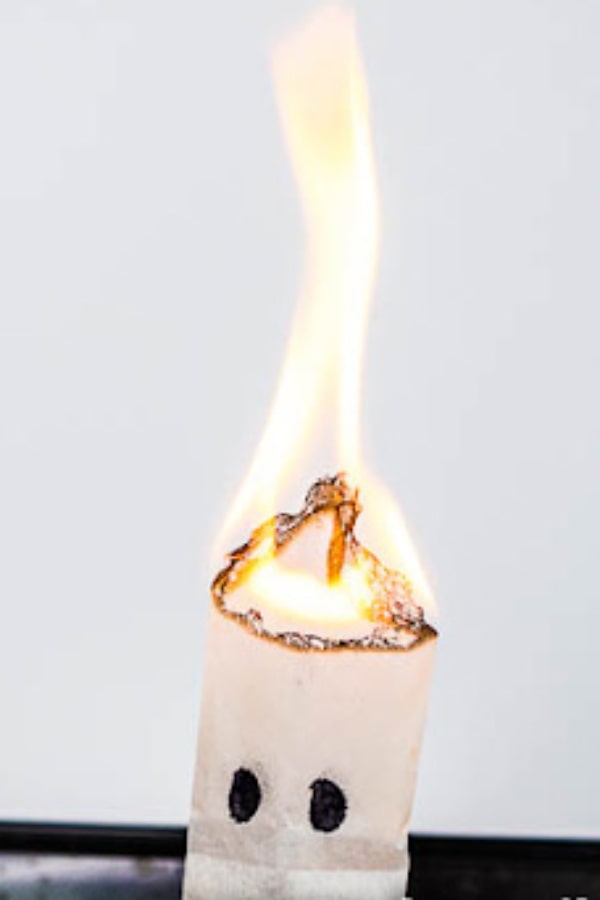 Flying tea bag ghosts experiment