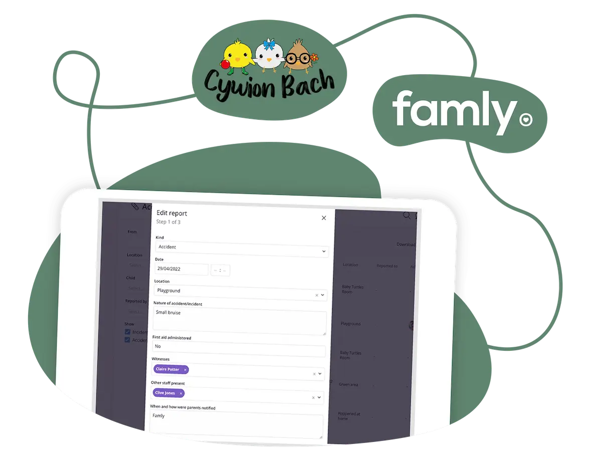 Cywion Bach and Famly logo