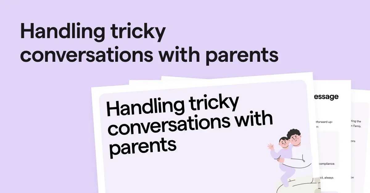 How to have tricky conversations with parents | Famly