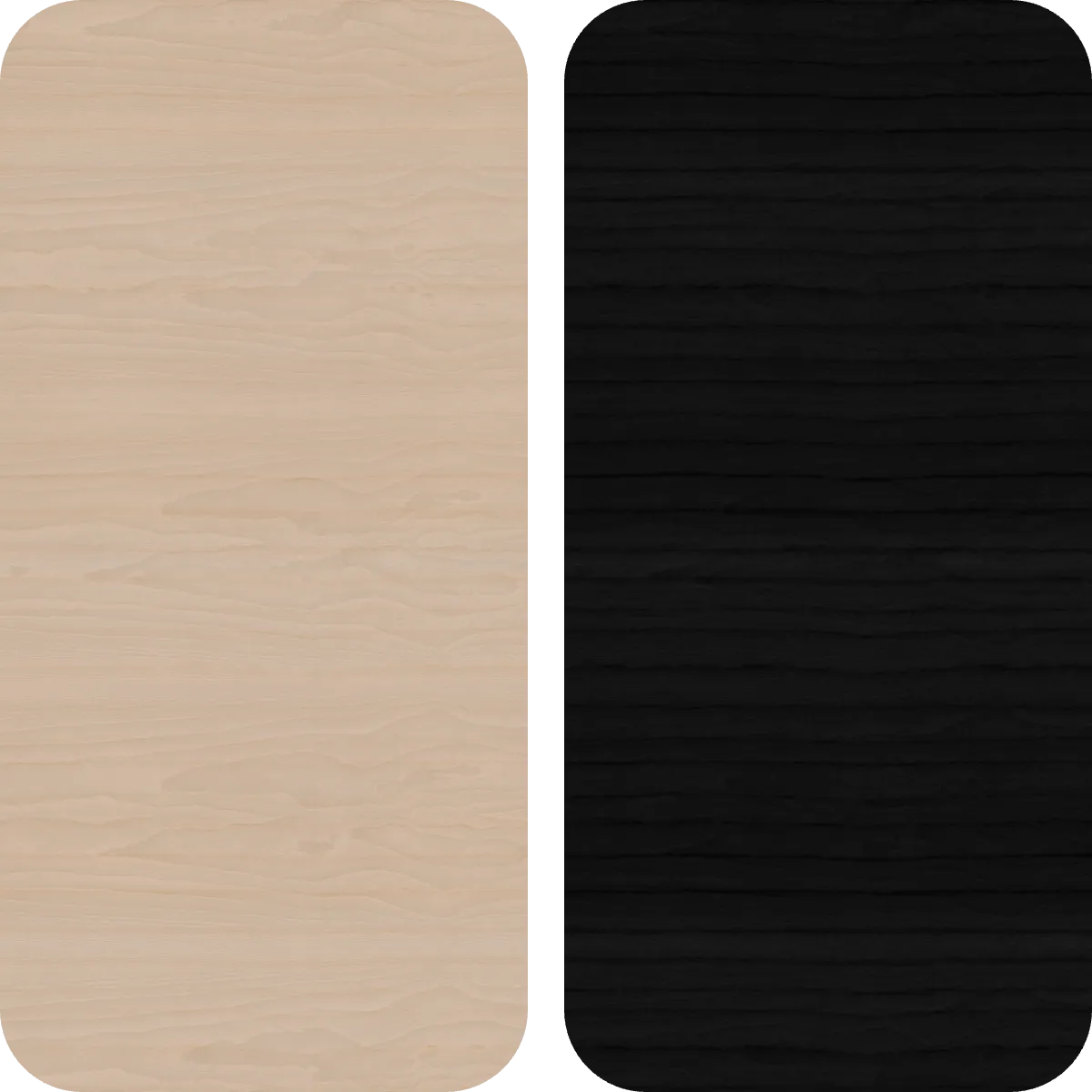 Bois naturel et noir