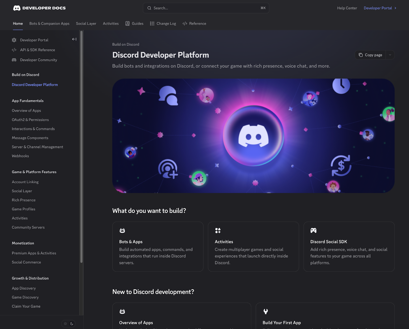 Updated Discord Developer Portal