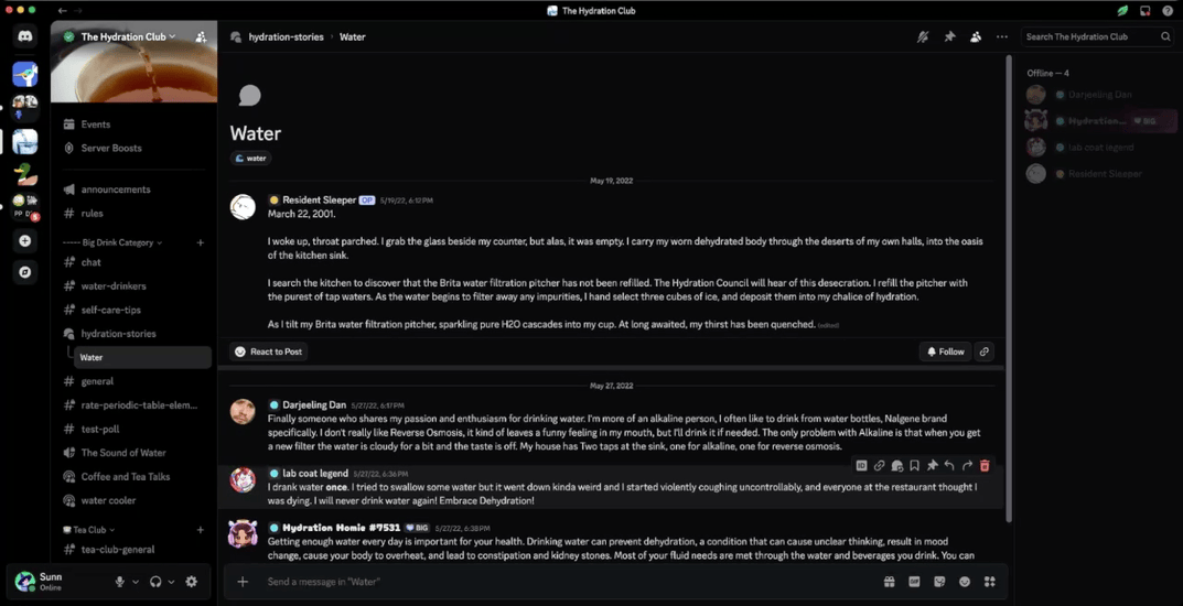 Examples of Split View for Threads on or off.
