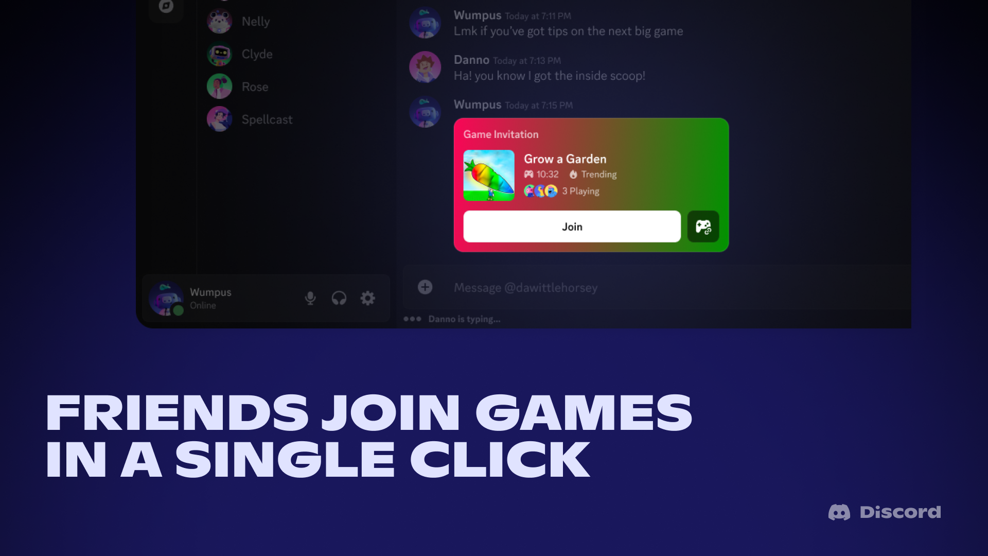 An example of Roblox invites directly in Discord. 