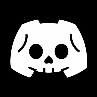 A Halloween-themed loading animation for Discord. A skull-like Discord logo goes “poof!” and turns into ghosts. The ghosts merge back into the Discord logo.