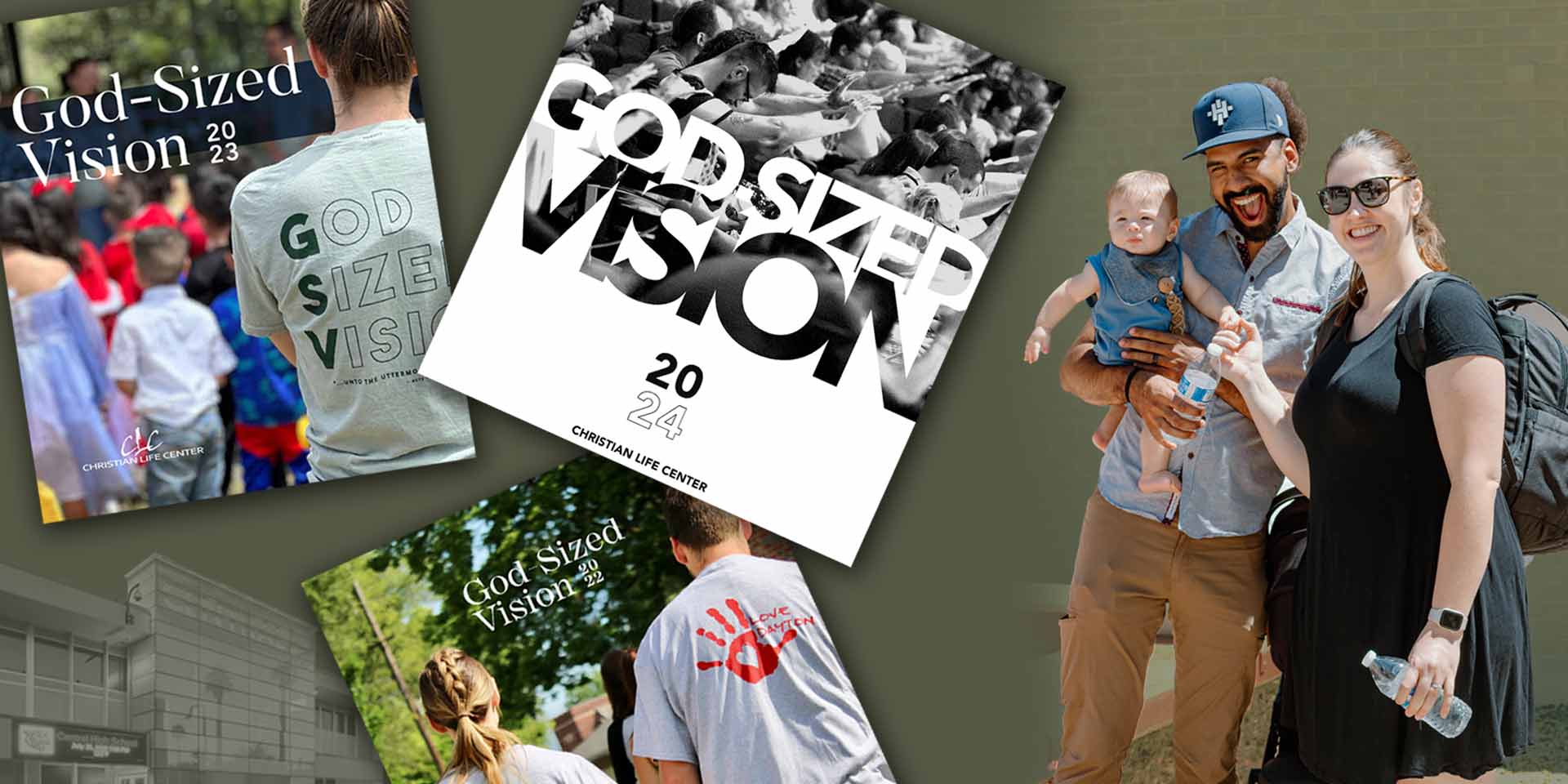 Collection of previously designed and printed God-Sized Vision Fund brochures created in collaboration with the CLC Marketing team for consistent branding