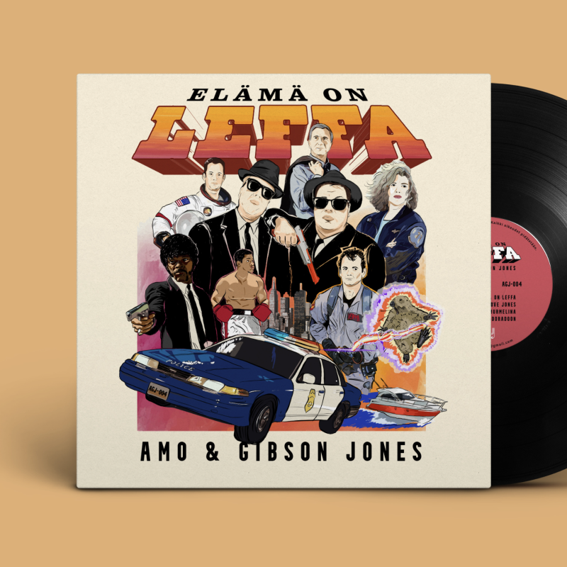 Ams & Gibson Jones vinyl cover and label art