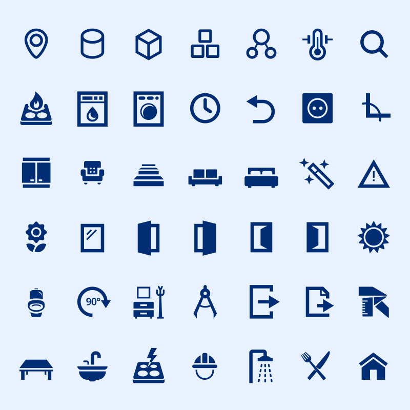 Roometric icon set