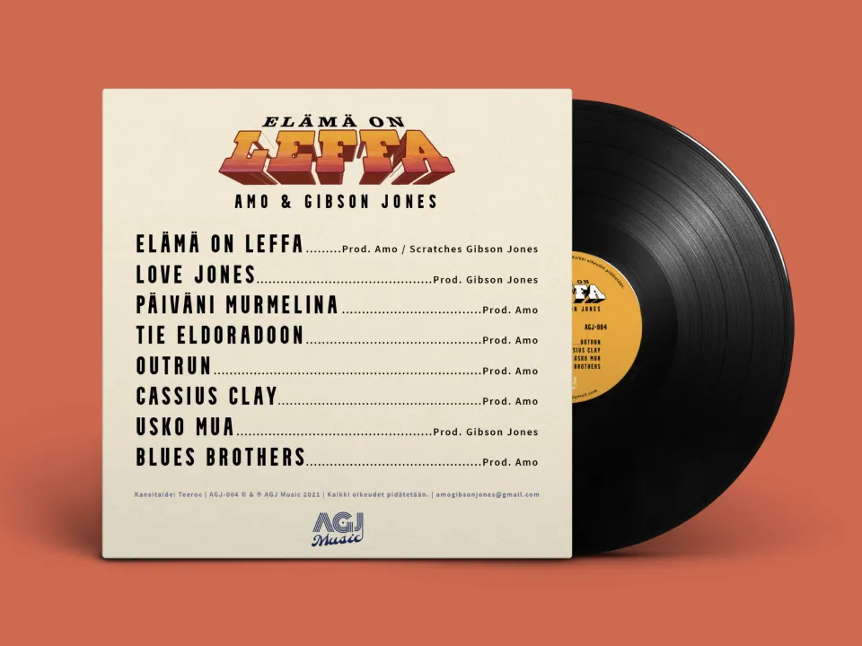 Amo & Gibson Jones LP back cover