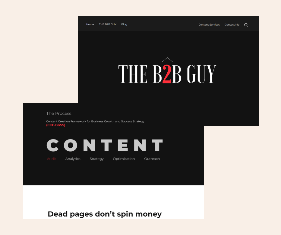 A mockup of a project
