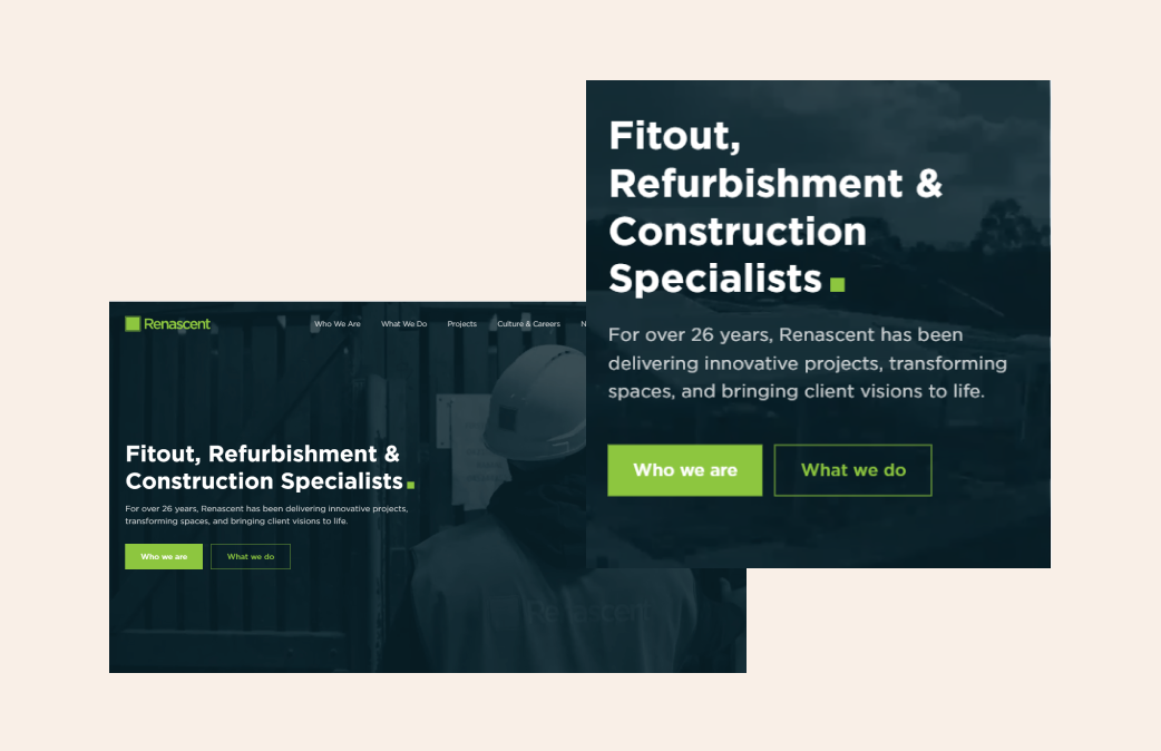 A mockup of a project