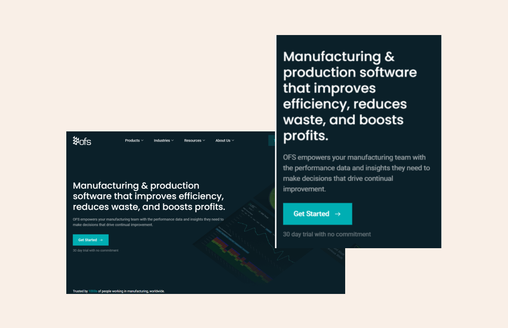 A mockup of a project