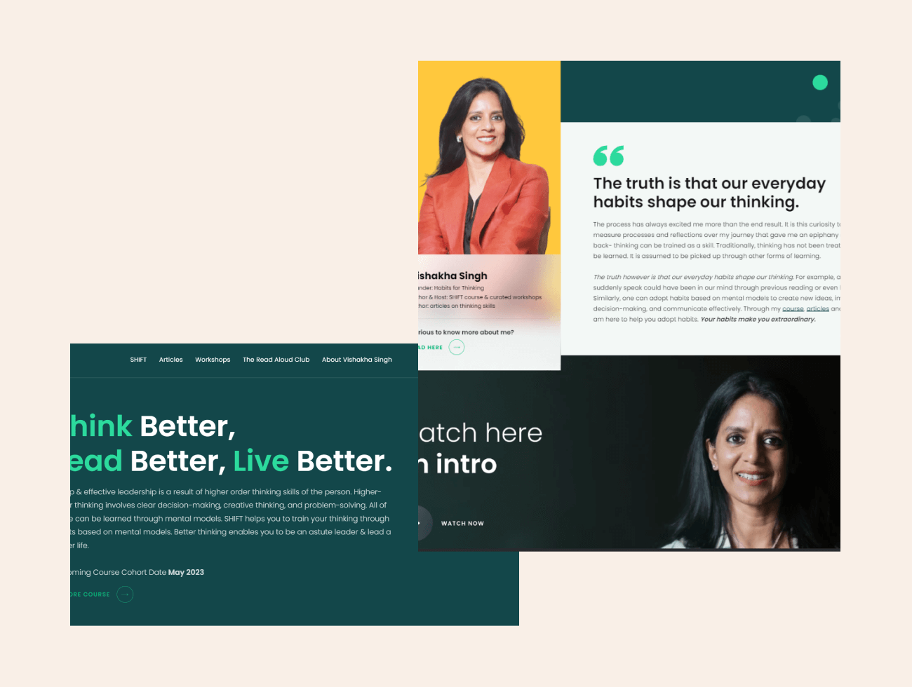 A mockup of a project