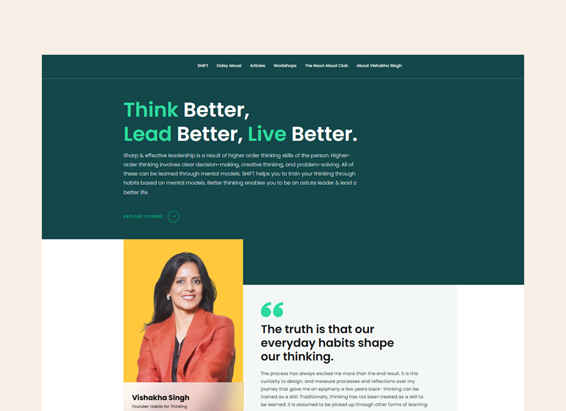 A mockup of a project