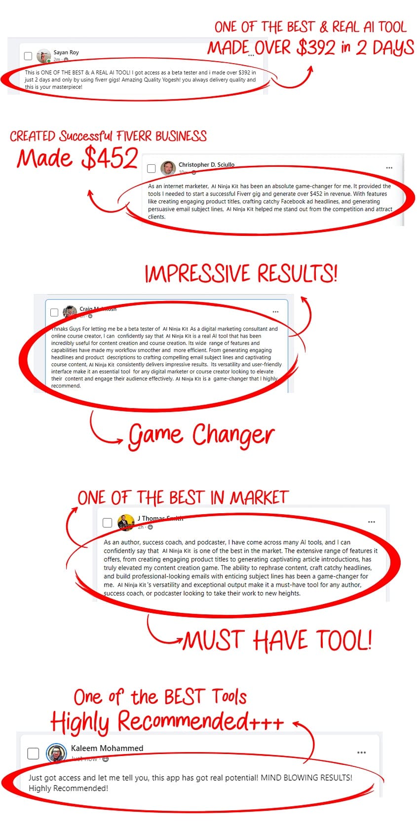 AI Ninja Kit testimonials