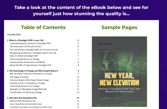 New Year, New Elevation PLR