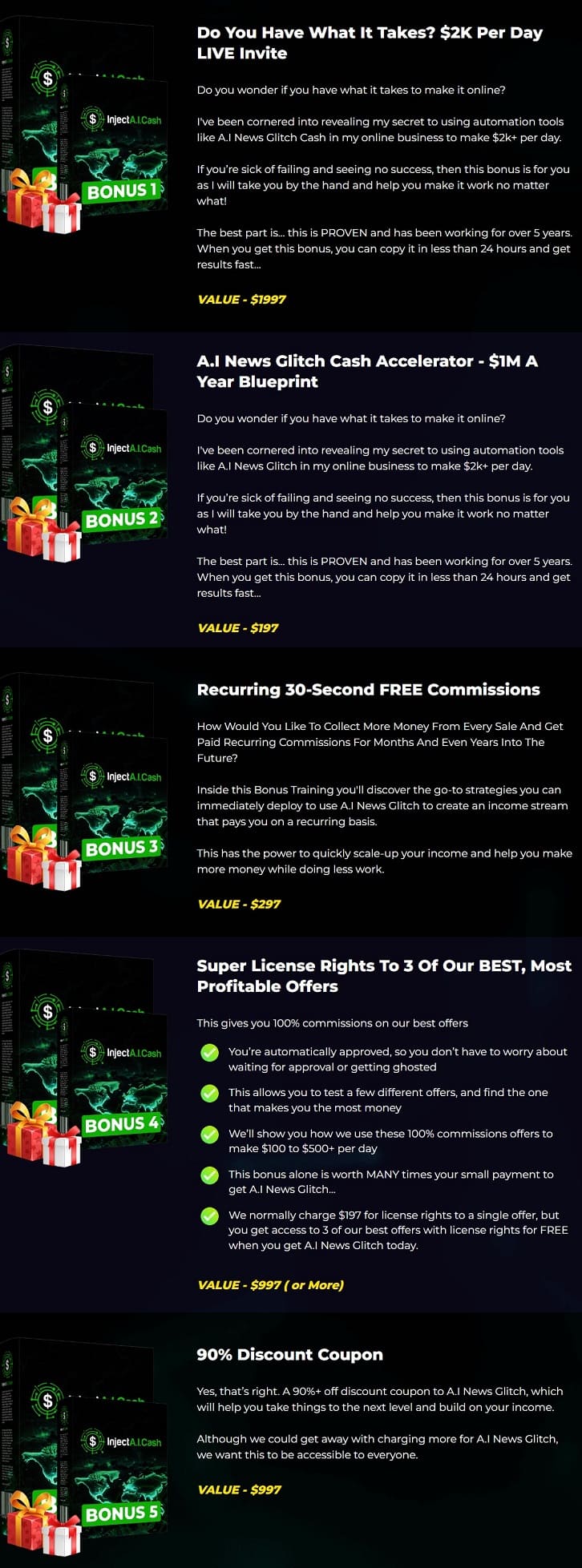 Click 'N Cashin Bonuses