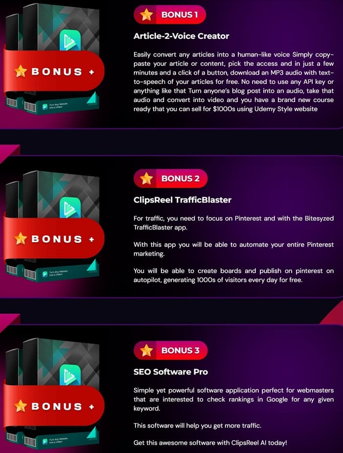 ClipsReel AI Bonus