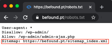 Live robots.txt file