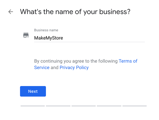 Confirm your Google My Business name